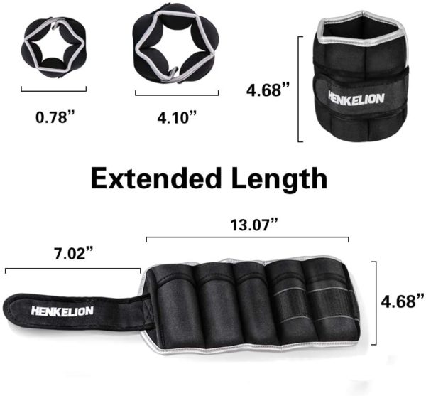 Wrist/Ankle Weights by Henkelion: Adjustable up to 2, 4, 6, 8, & 10lbs #Endorsed by @CoachJibbz - Image 2