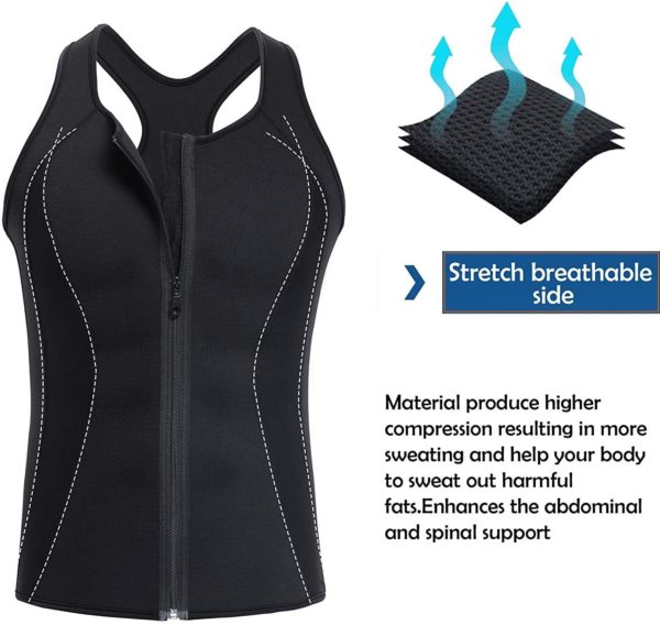 Men's Neoprene Workout Sauna Vest to Support Posture & Weight Loss #Endorsed by @CoachJibbz - Image 5