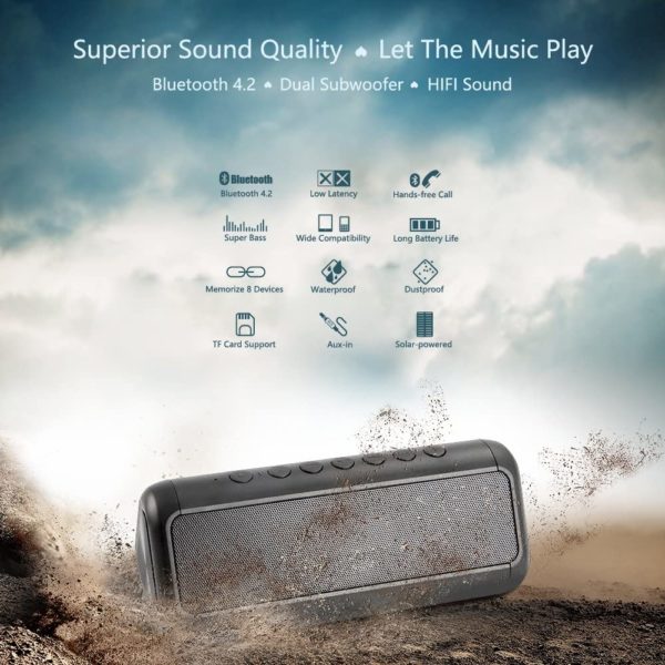 Solar Powered Bluetooth Water Resistant Speakers #Endorsed by @CoachJibbz - Image 4