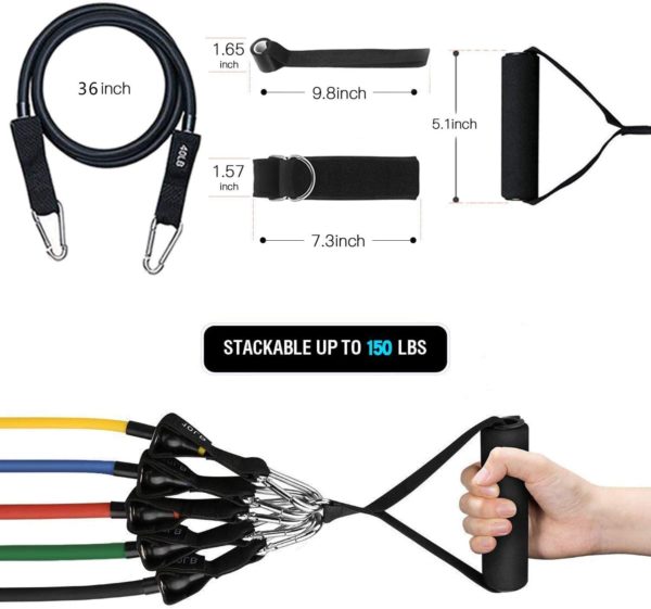 Full Set of Resistance Bands & Cables along with Handles and Anchor #Endorsed by @CoachJibbz - Image 3